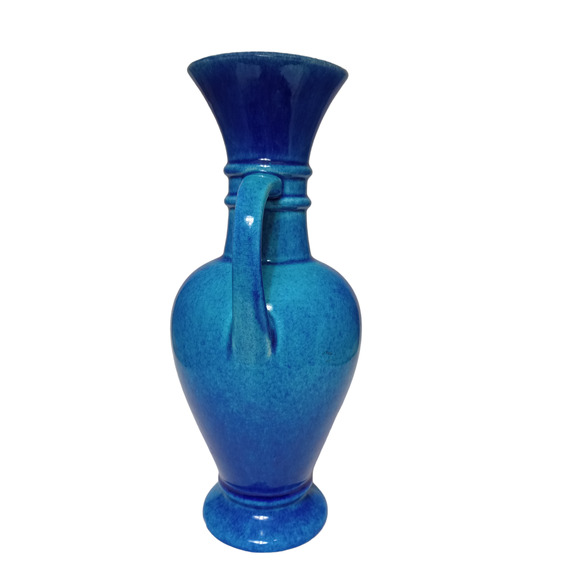 Ombre Blue Glazed Haeger #4042 Pitcher Vase - Picture 3 of 9